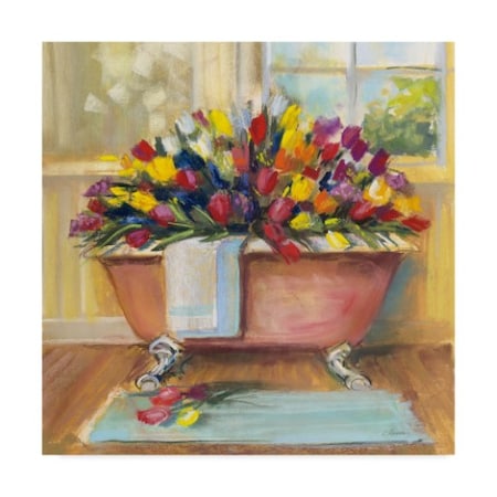 TRADEMARK FINE ART Carol Rowan 'Bathtub Bouquet Ii' Canvas Art, 24x24 WAP04734-C2424GG